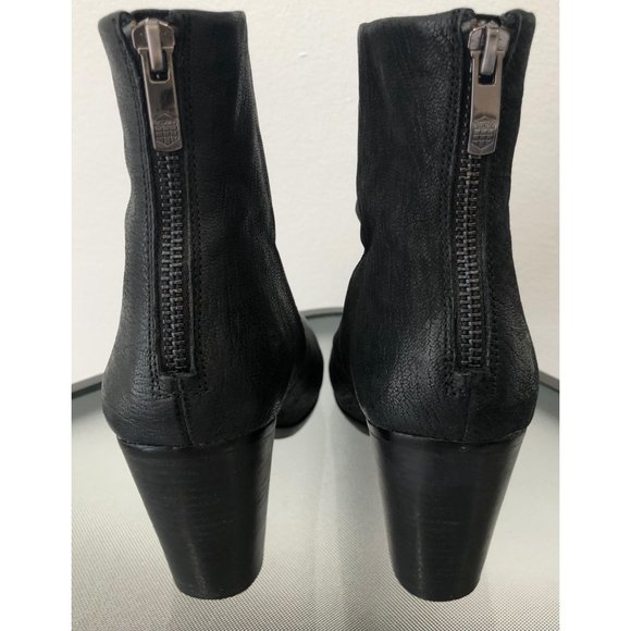 Vince Camuto Black Hadley Leather Heeled Bootie - Picture 3 of 7